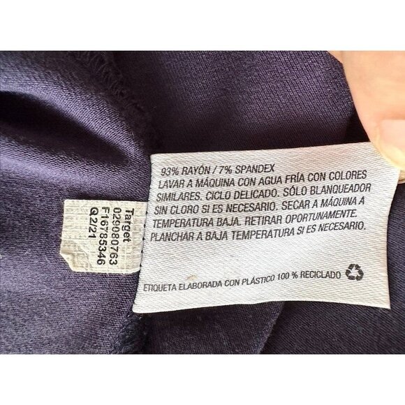 The Nines by Hatch Dress M Navy Blue Long Sleeve Stretchy Jersey Knit Maternity - Picture 7 of 9